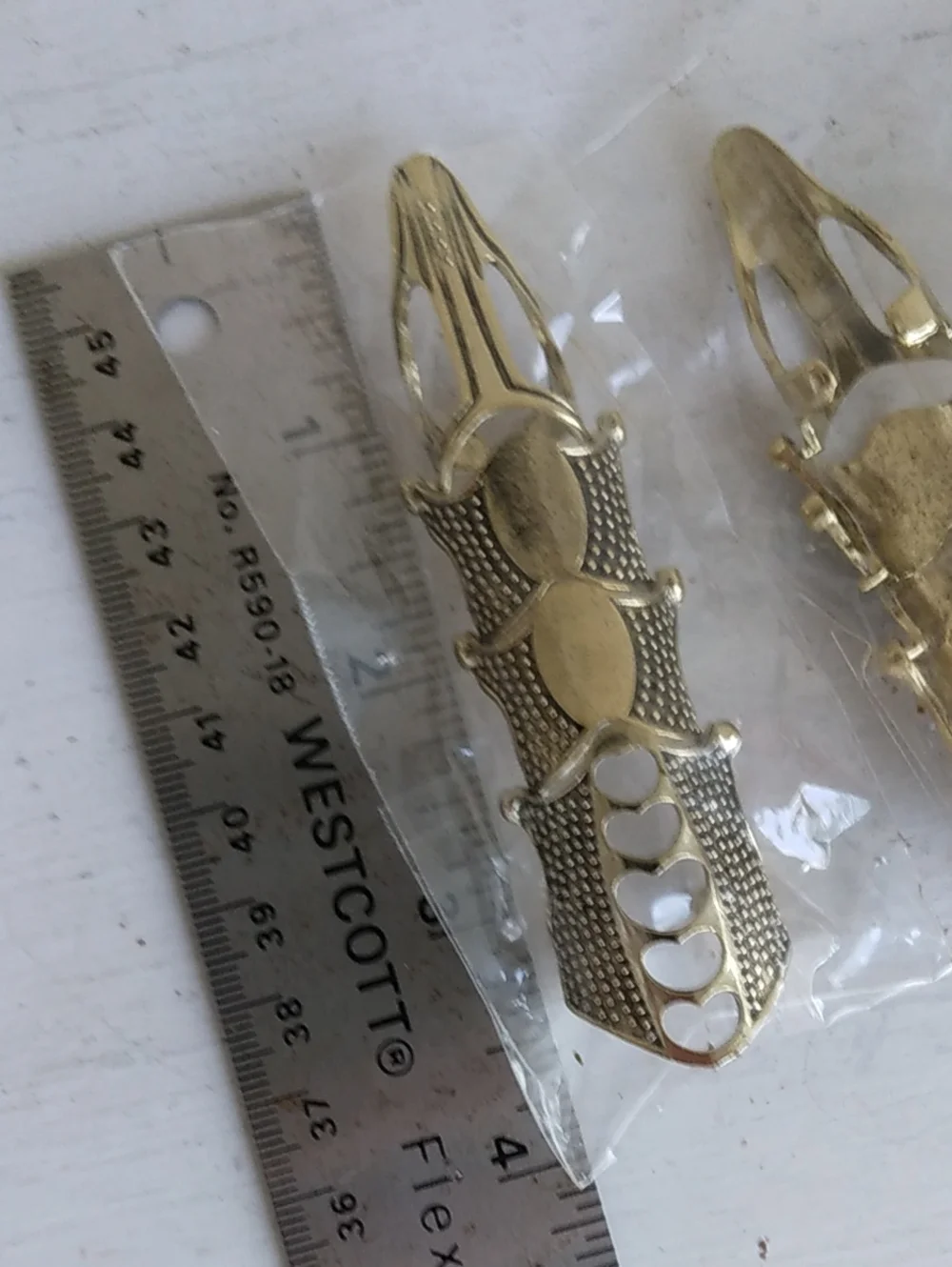 Gothic Gold Brass Full Finger Claw Ring Set Of 5